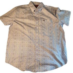 Rock&Roll Denim Men’s ShortSleeve Floral Print Button down Shirt